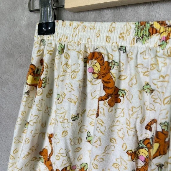 Disney Pajama Pants Medium Winnie the Pooh Tigger Leaves Allover Sleep - Picture 4 of 9